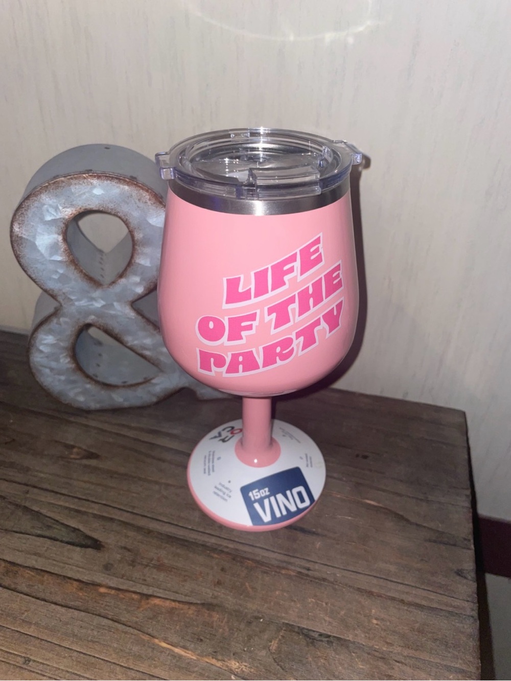 Orca Pink 'Life of the Party' Stainless Steel Stem Wine Tumbler NWT